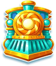 Teal train symbol from Jelly Express